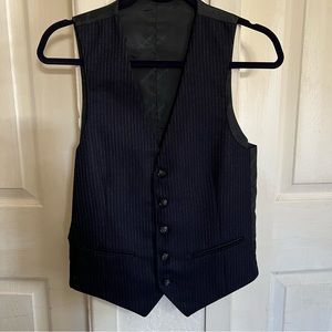 YSL Vest Blue Pinstripes